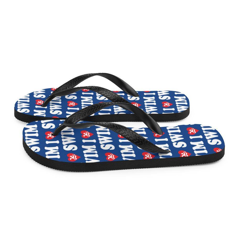 Swim Meet Flip Flops - I Love Swim Heart - TrendySwimmer