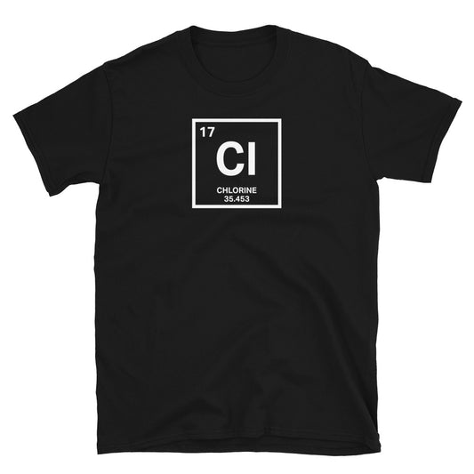Funny Swimmers Chlorine Periodic Table Symbol T Shirt - TrendySwimmer