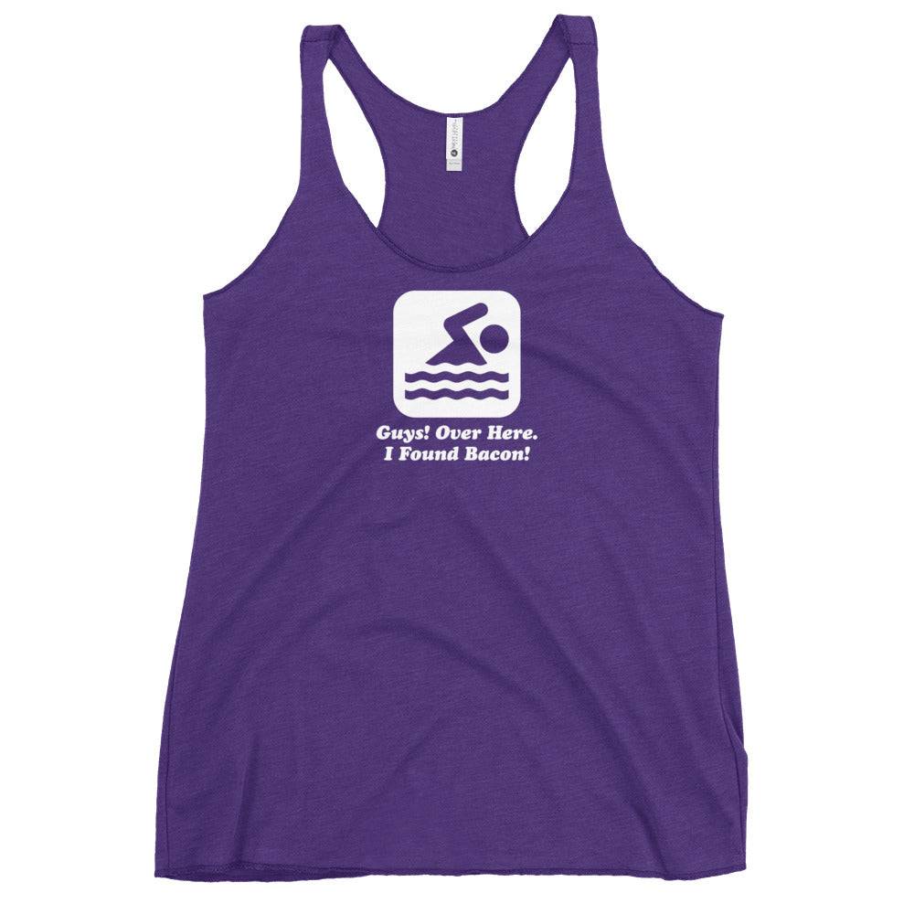Swimmer Women's Racerback Tank Found Bacon - TrendySwimmer