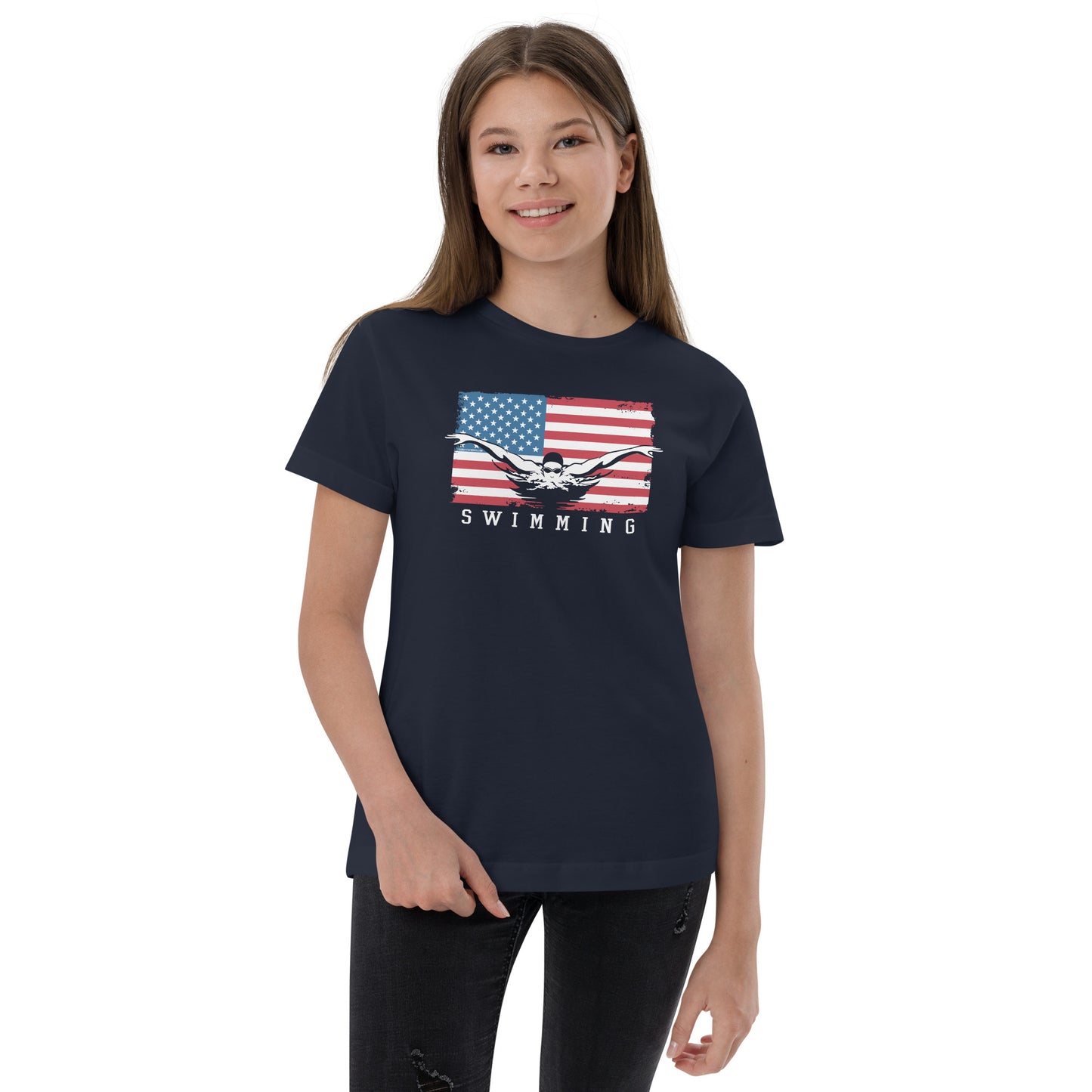 Youth Swimming USA T-shirt - TrendySwimmer