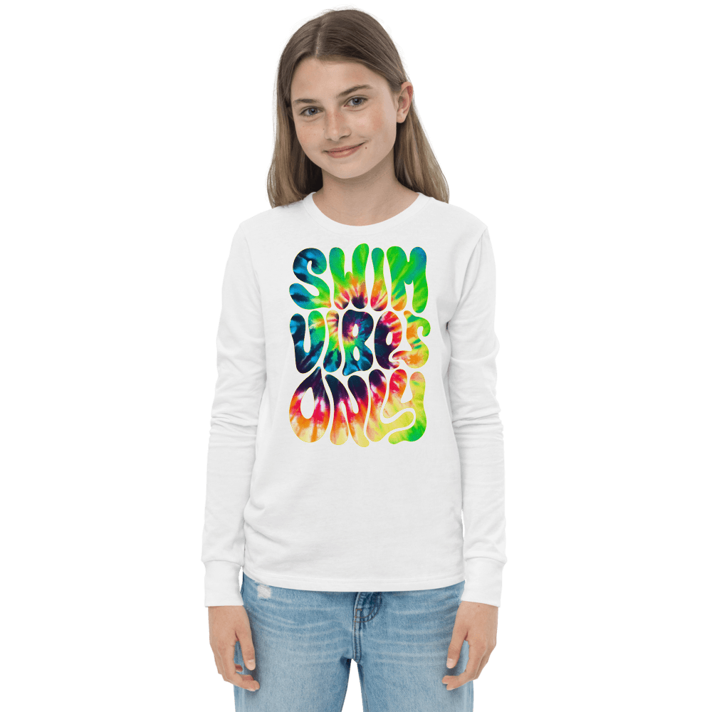 Swim Vibes Only Youth Long Sleeve T Shirt - TrendySwimmer