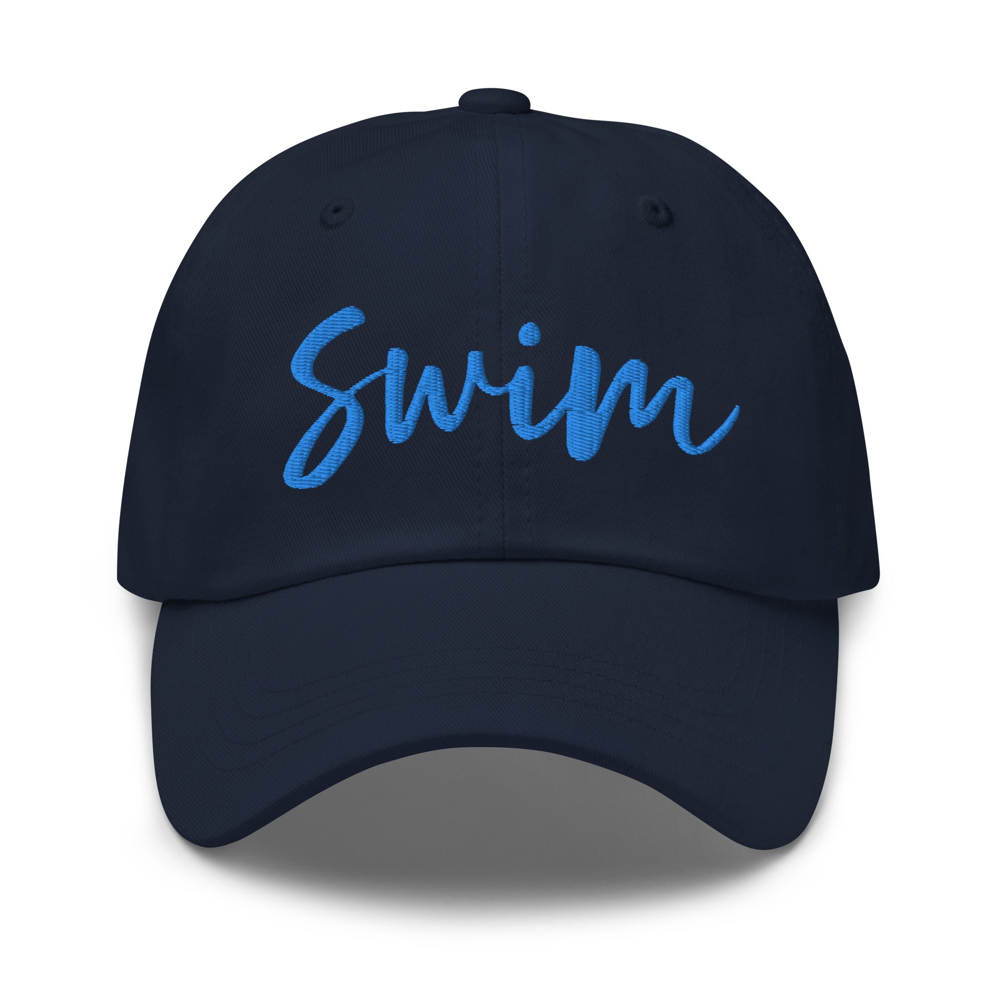 Script Baseball Cap Swim Embroidered Script Baseball Cap by TrendySwimmer