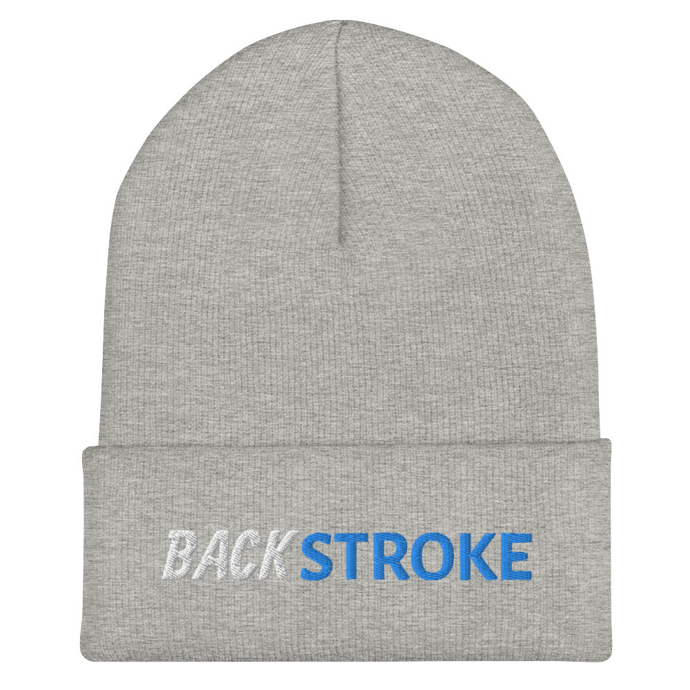 Backstroke Swimmers Embroidered Cuffed Beanie - TrendySwimmer