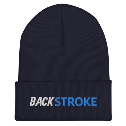 Backstroke Swimmers Embroidered Cuffed Beanie - TrendySwimmer