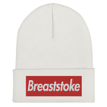 Breaststroke Swimmer Cuffed Embroidered Beanie - TrendySwimmer