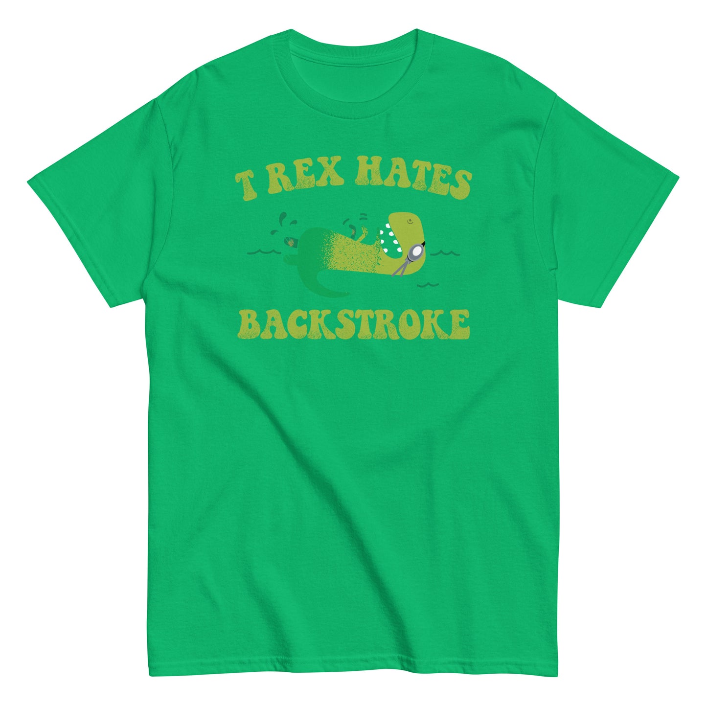 T Rex Hates Backstroke Funny Swimmer Dinosaur T-Shirt