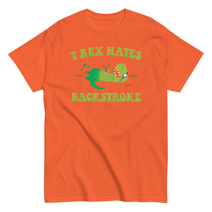 T Rex Hates Backstroke Funny Swimmer Dinosaur T-Shirt