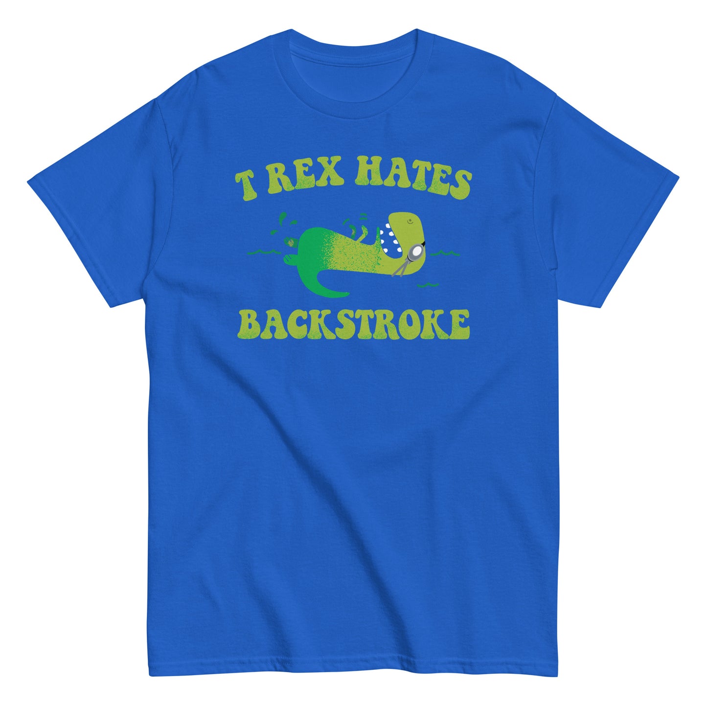 T Rex Hates Backstroke Funny Swimmer Dinosaur T-Shirt