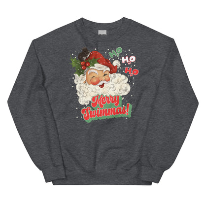 Merry Swimmas Retro Santa Unisex Sweatshirt - TrendySwimmer