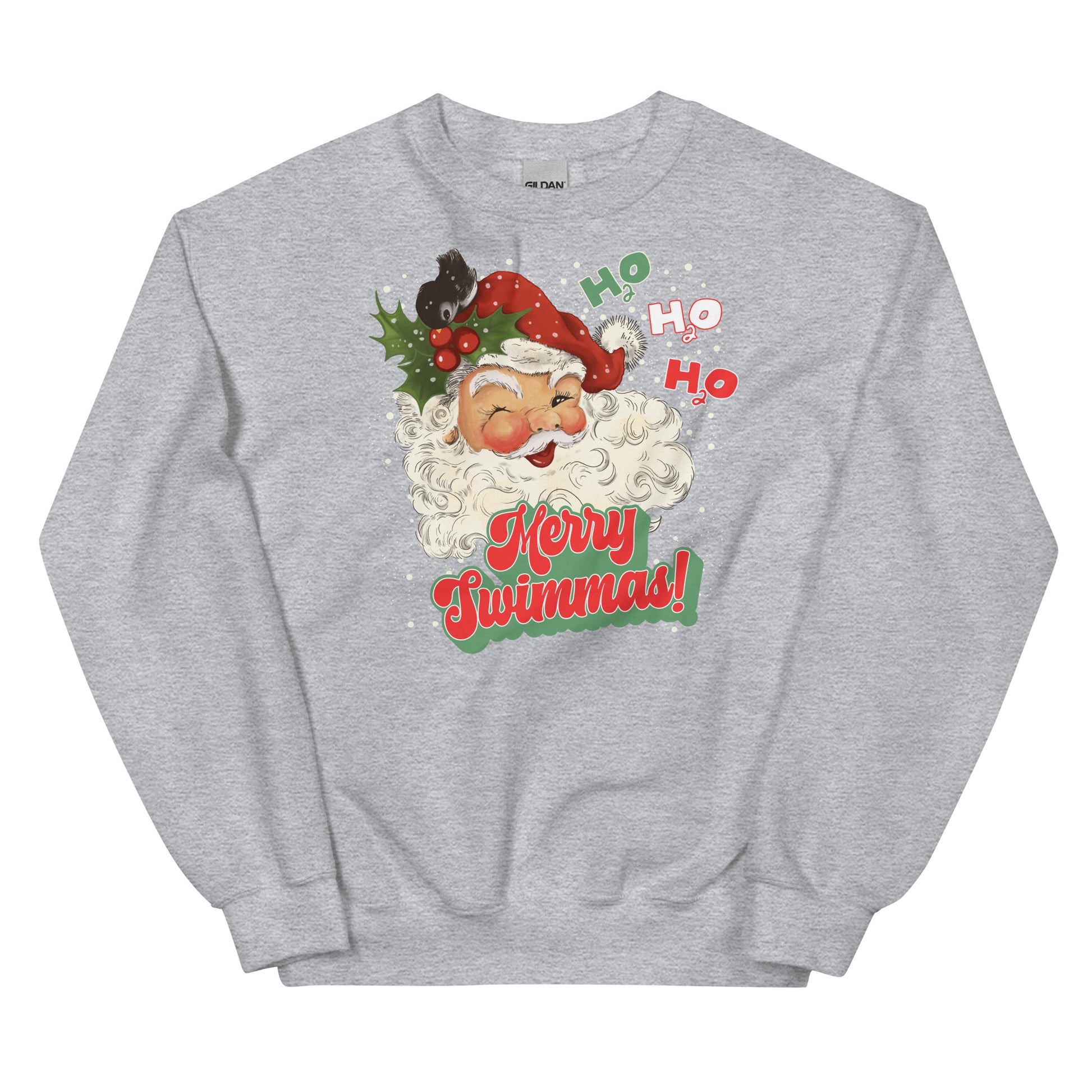 Merry Swimmas Retro Santa Unisex Sweatshirt - TrendySwimmer