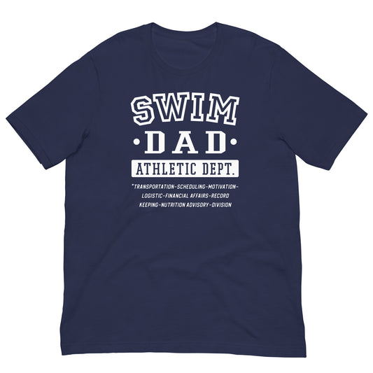 Swim Dad Athletic Dept. Jobs T Shirt