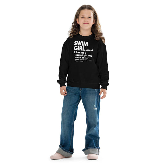 Swim Girl Definition Youth Crewneck Sweatshirt