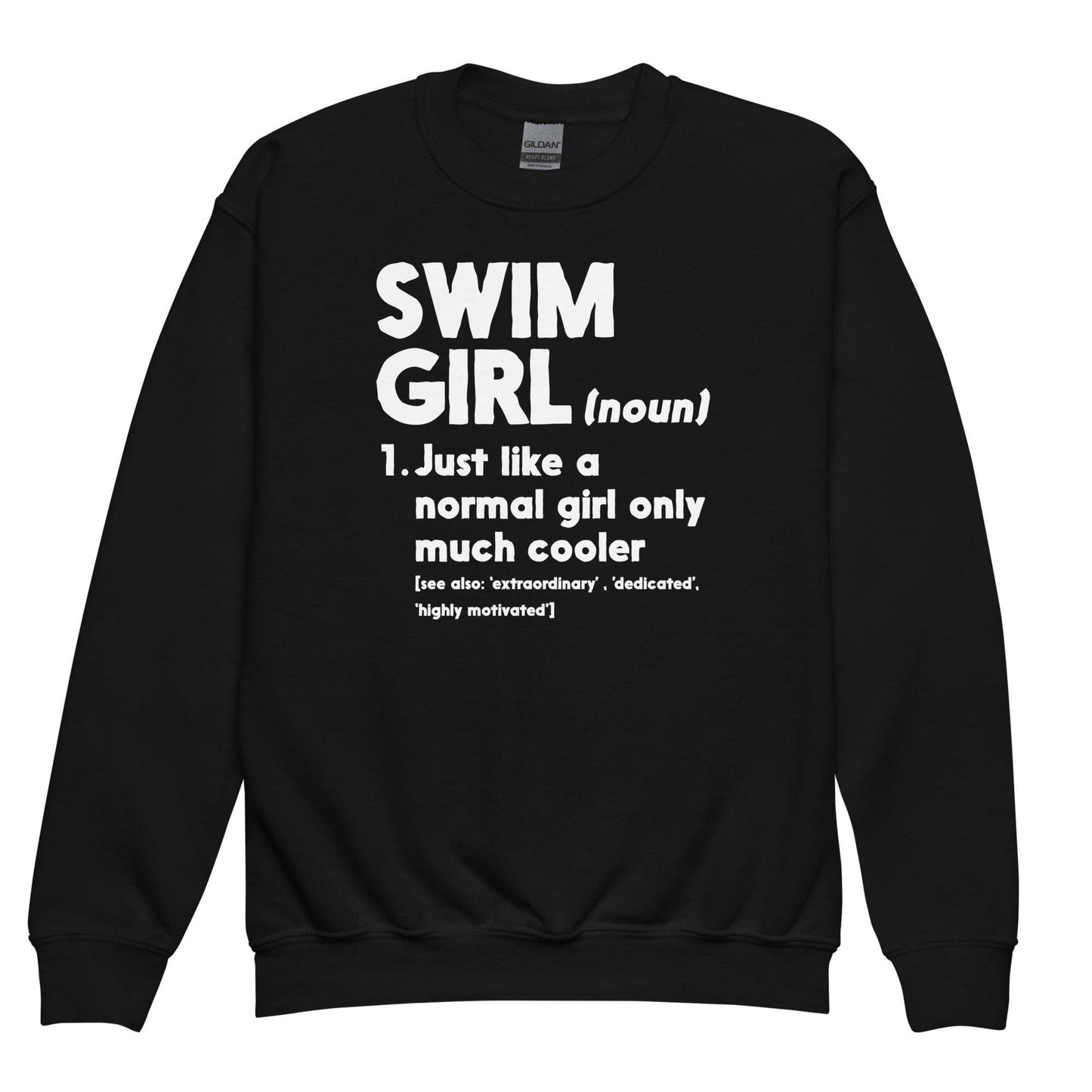 Swim Girl Definition Youth Crewneck Sweatshirt