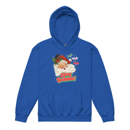 Merry Swimmas Heavy Blend Swimmer Youth Hoodie - TrendySwimmer