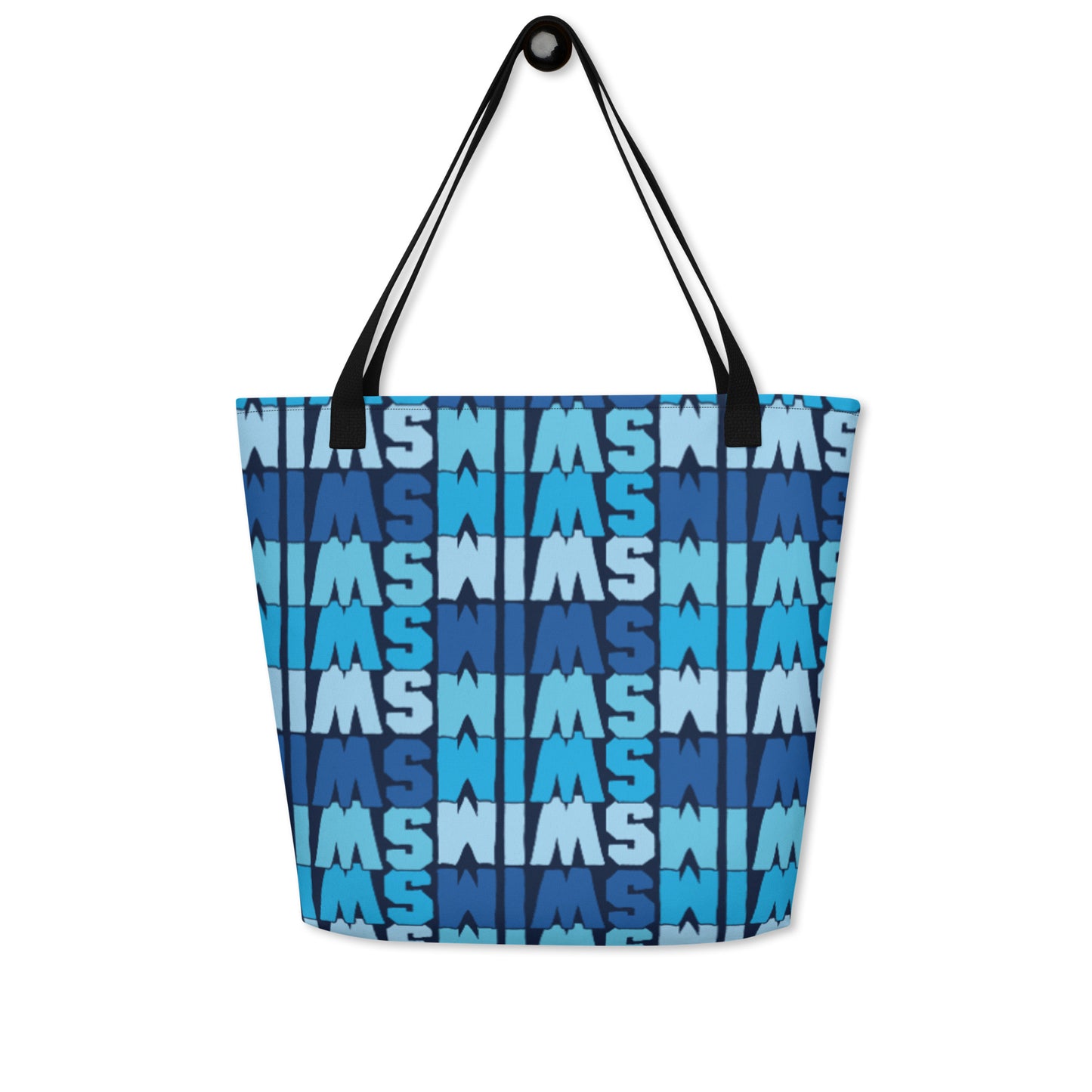 Swimmer All-Over Print Large Tote Bag