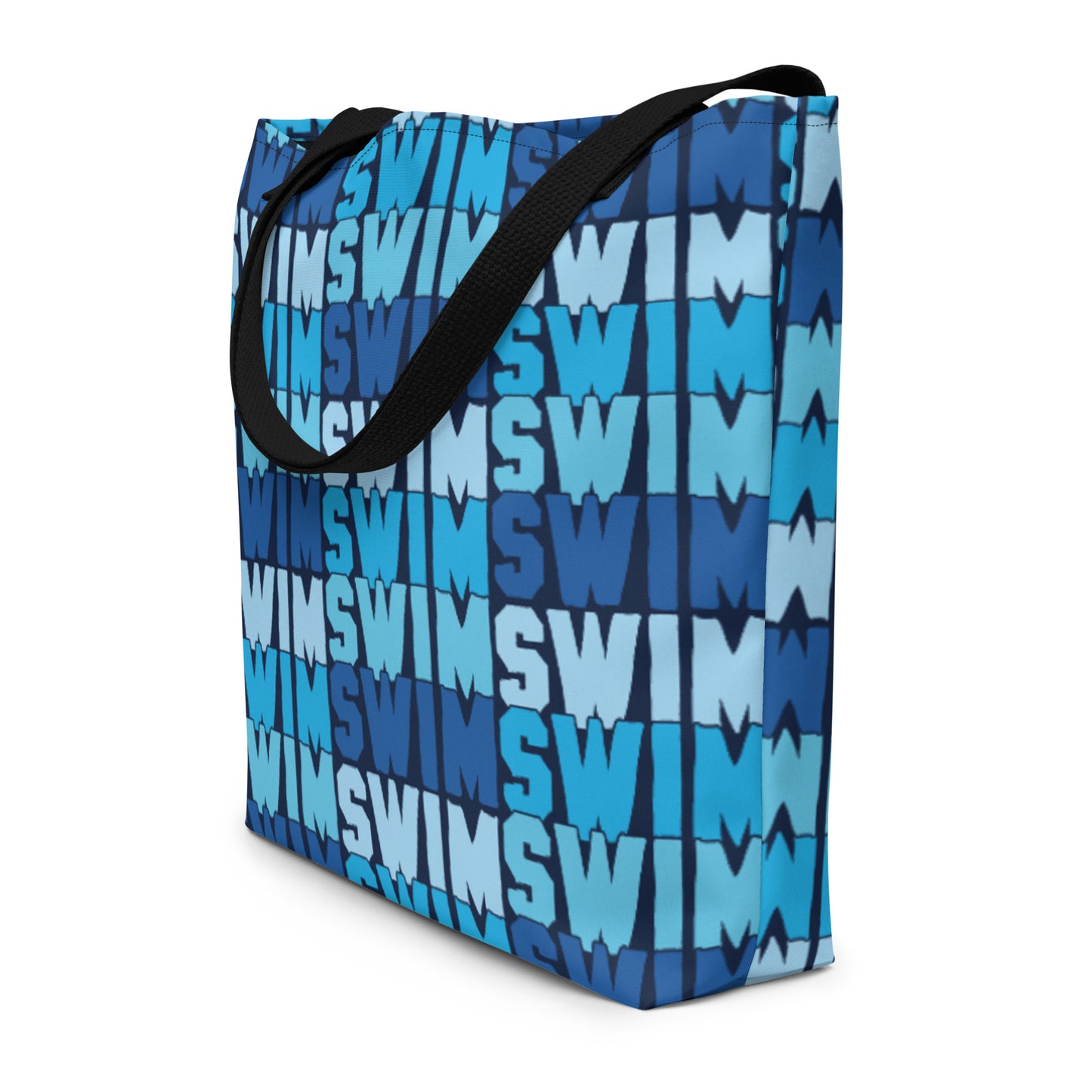 Swimmer All-Over Print Large Tote Bag