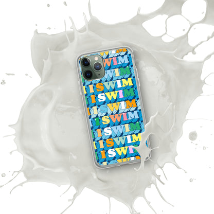 I Swim 70s Pattern iPhone® Case - TrendySwimmer