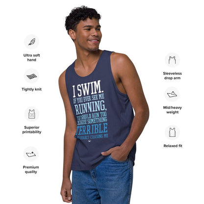 Swimmer Men’s Premium Tank Top - TrendySwimmer