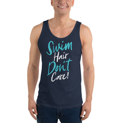 Swimmer Unisex Tank Top Swim Hair Don't Care - TrendySwimmer