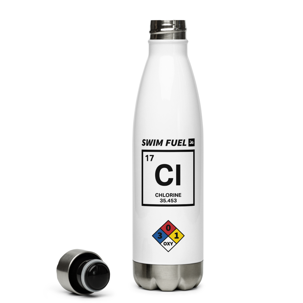 Chlorine Swim Fuel - 17 oz Stainless Steel Water Bottle - TrendySwimmer