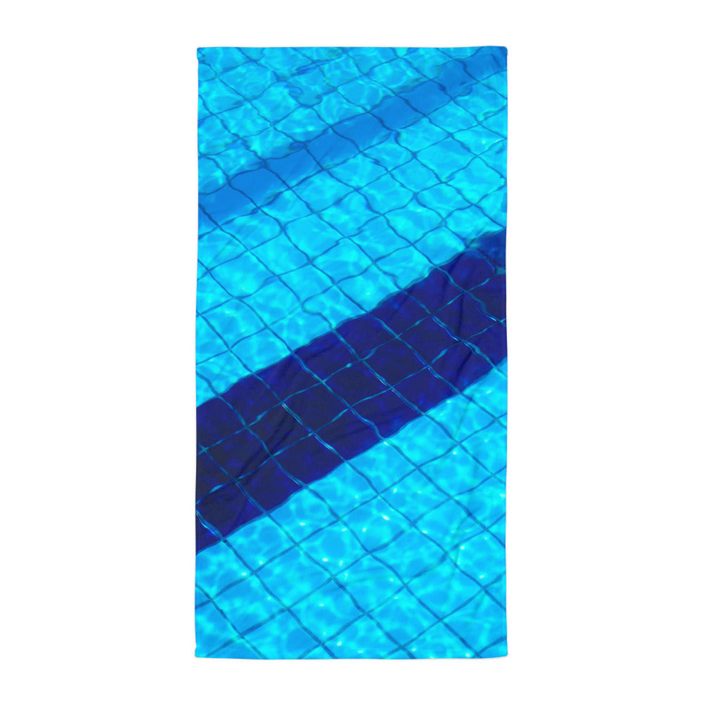 Swimmer Pool Tiles Print Swim Towel 30 x 60
