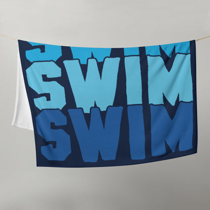 TrendySwimmer Swim Repeat Throw Blanket