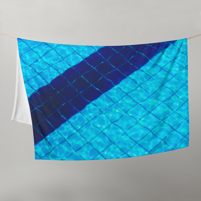 Swimmer Pool Tiles Printed 50 × 60 Throw Blanket