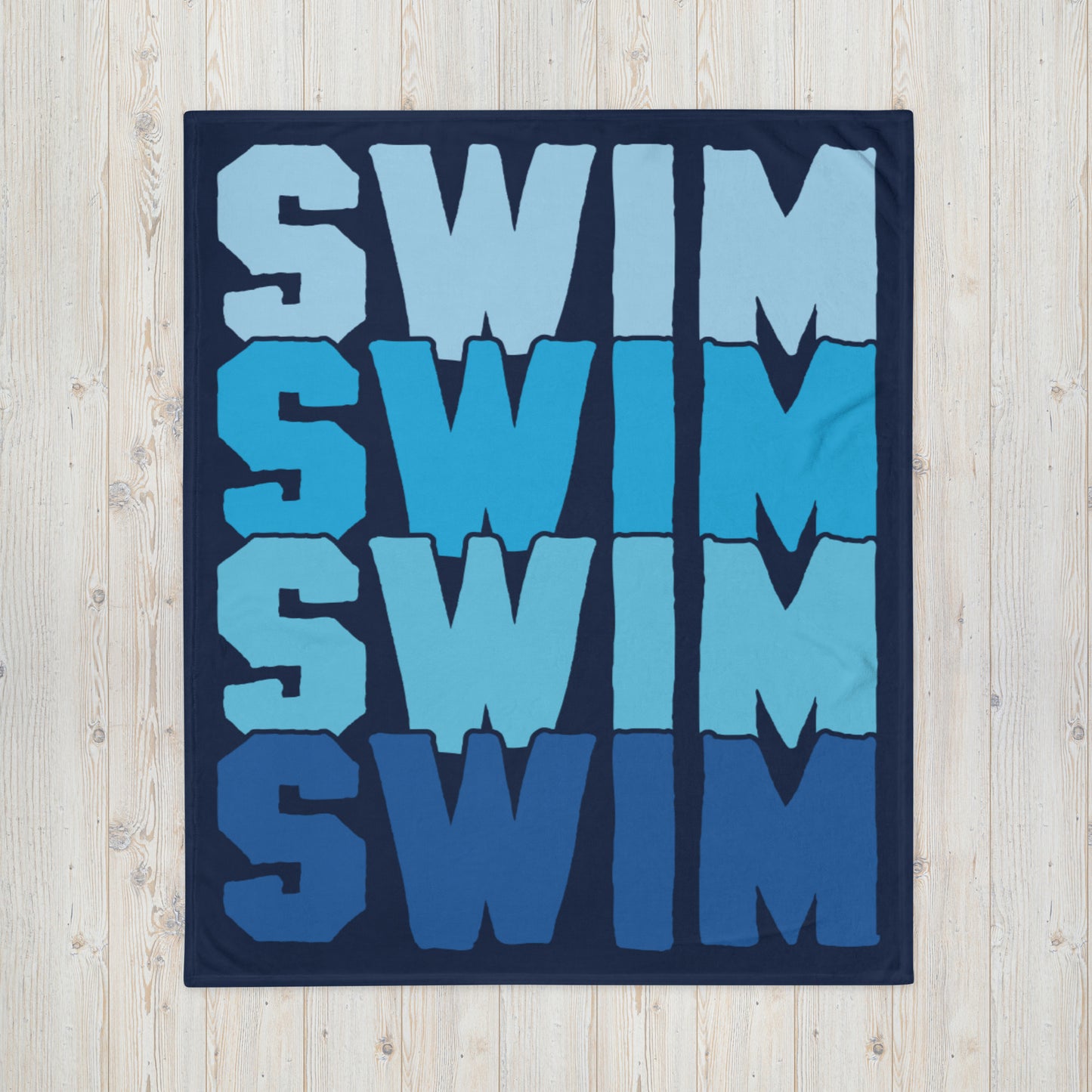 TrendySwimmer Swim Repeat Throw Blanket