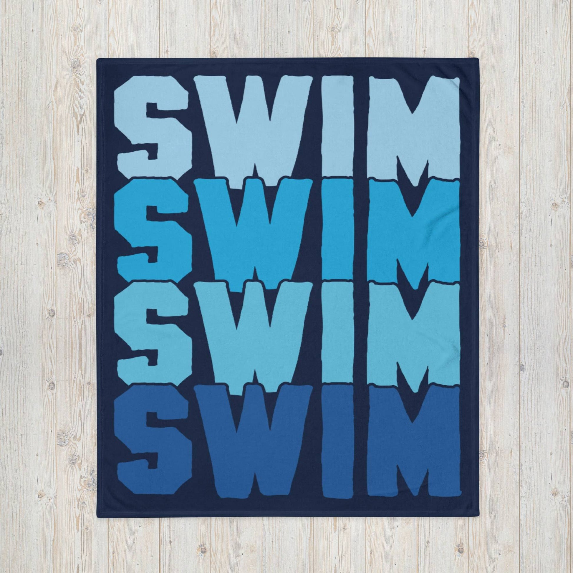 TrendySwimmer Swim Repeat Throw Blanket - TrendySwimmer