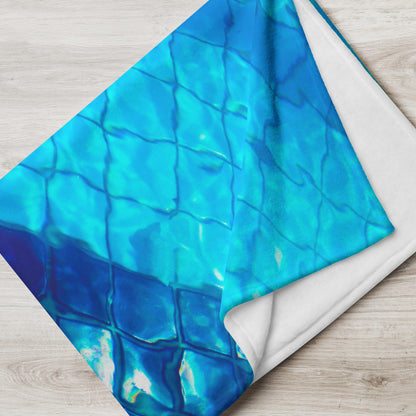Swimmer Pool Tiles Printed 50 × 60 Throw Blanket - TrendySwimmer