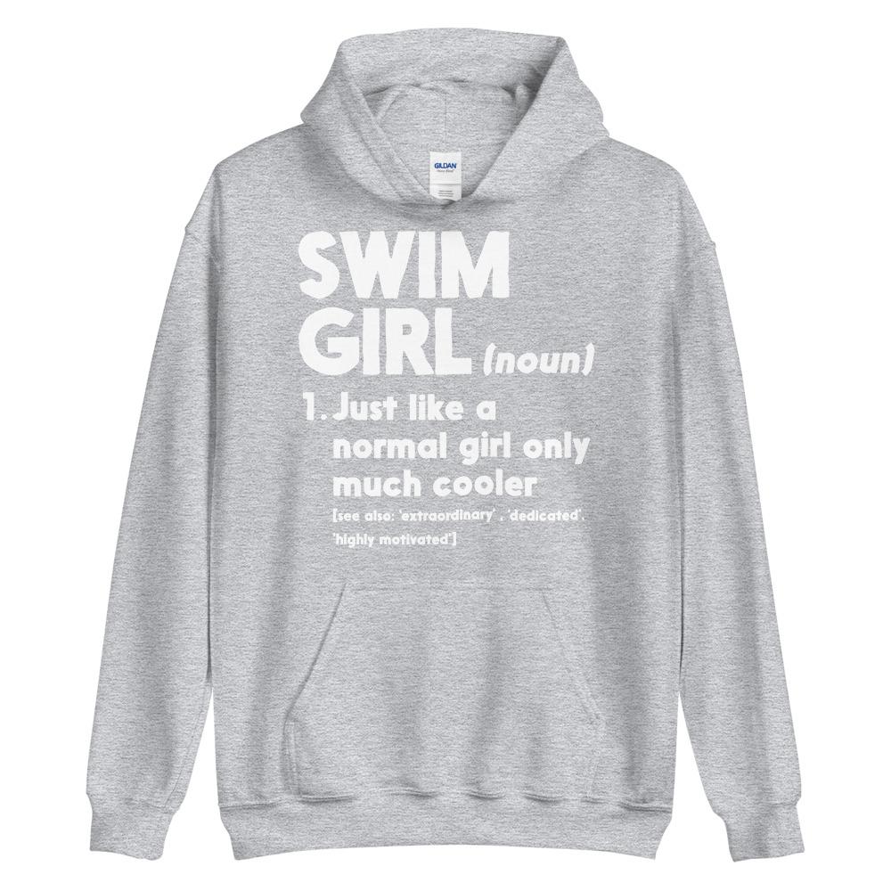 Swim Girl Definition Normal Only Cooler Staple Hoodie TrendySwimmer