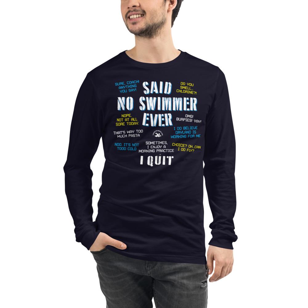 Funny Swimmer Long Sleeve Unisex Tee - TrendySwimmer