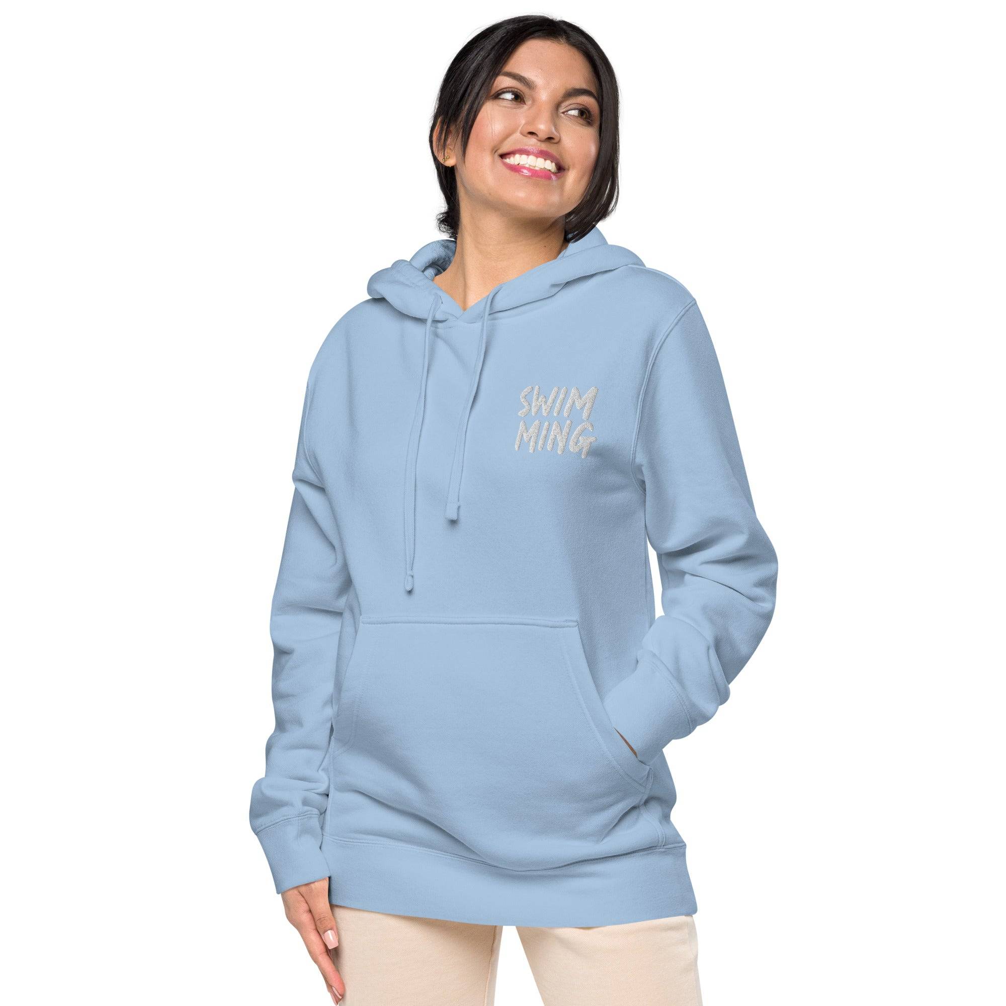 Light blue embroidered discount hoodie