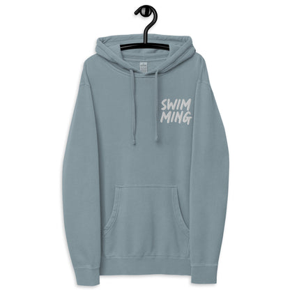 Swimming Pigment Dyed Embroidered Unisex Hoodie