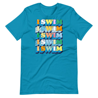 I Swim 70s Retro Unisex T Shirt