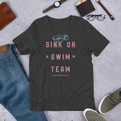 Swimmer Sink Or Swim Team Retro Humor Unisex T Shirt