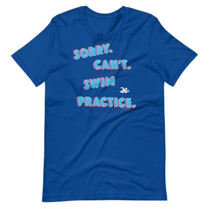 Retro Vintage Sorry Can't Swim Practice T Shirt