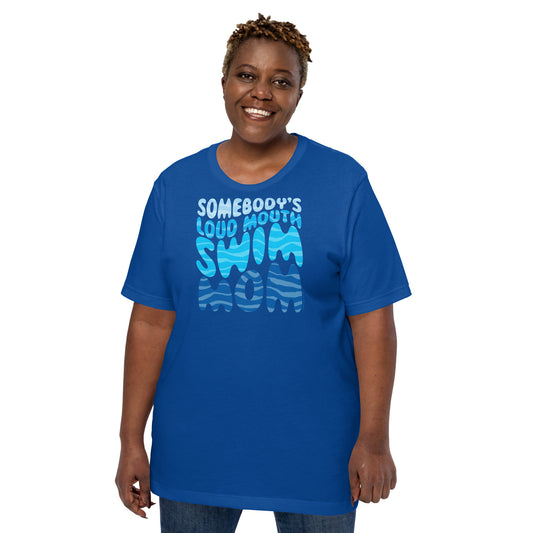 Funny Loud Mouth Swim Mom T-shirt - TrendySwimmer