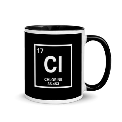 Swimmer 11 oz Mug with Color Inside - Fun Chlorine Symbol
