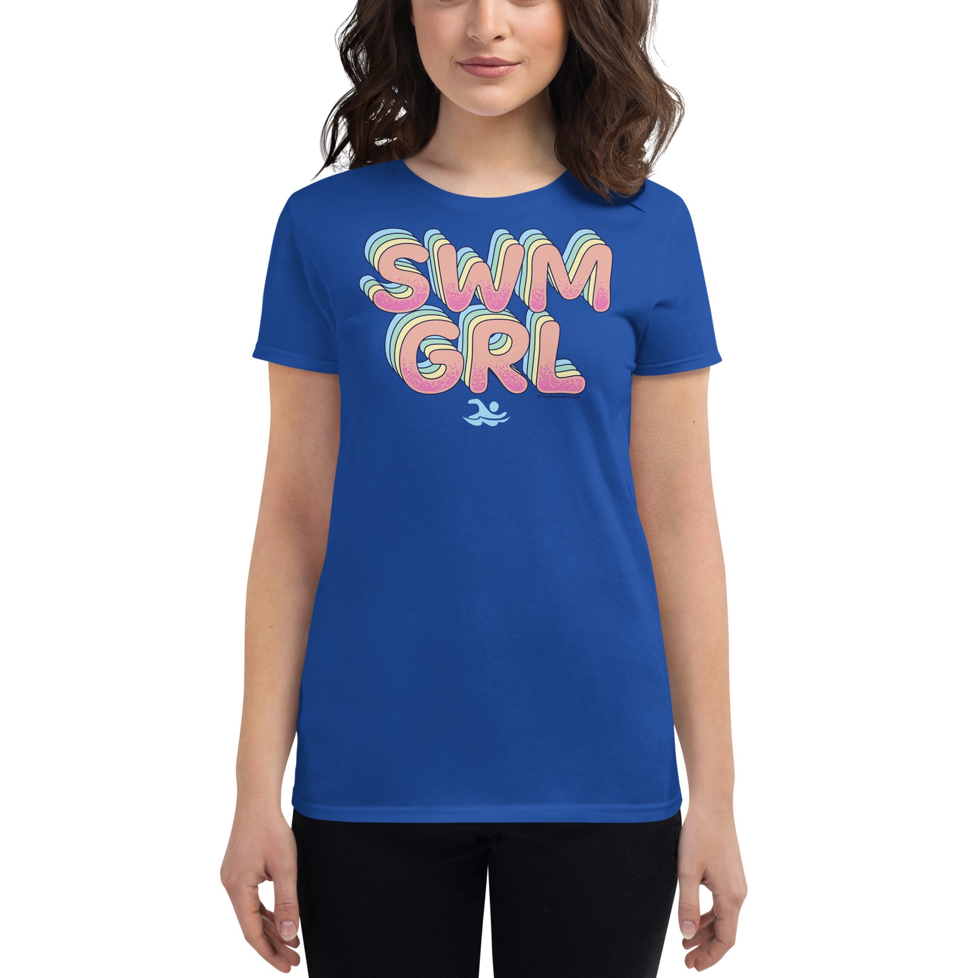 SWM GRL Swim Girl Women's Short Sleeve T Shirt - TrendySwimmer