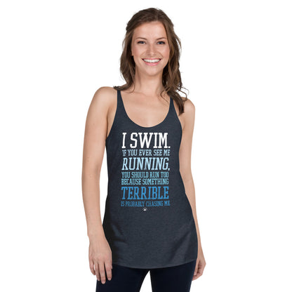 Swimmer Women's Racerback Tank Top Funny