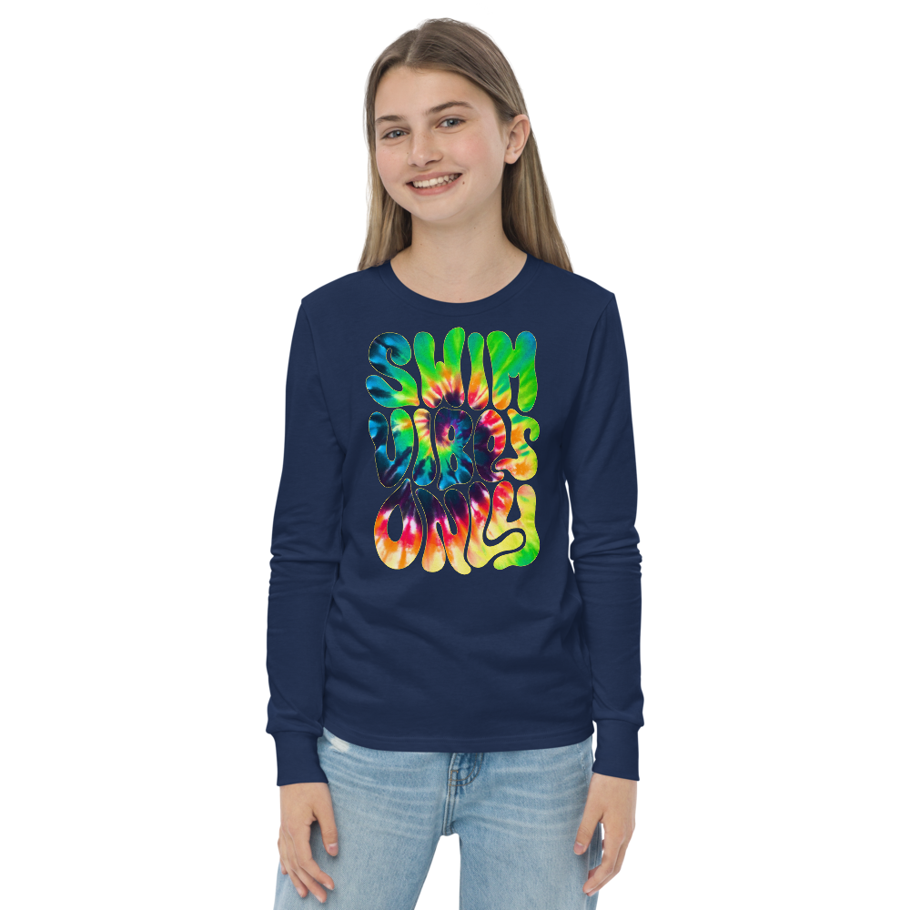 Swim Vibes Only Youth Long Sleeve T Shirt - TrendySwimmer