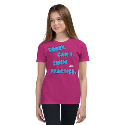 Sorry Can't Swim Practice Youth T Shirt
