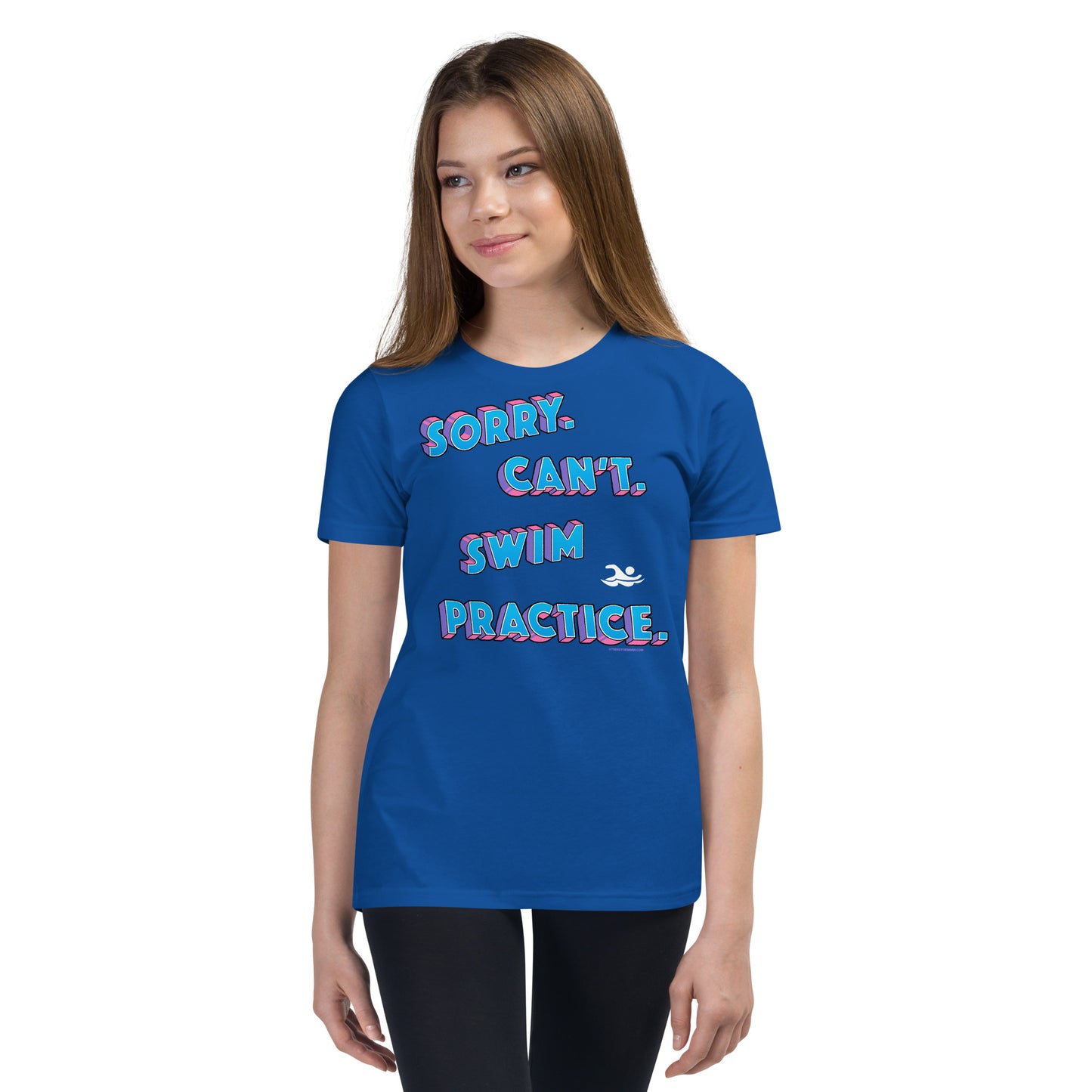 Sorry Can't Swim Practice Youth T Shirt - TrendySwimmer